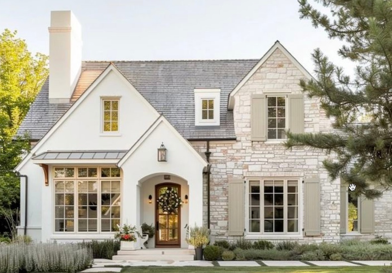 Beautiful Texas family home at golden hour